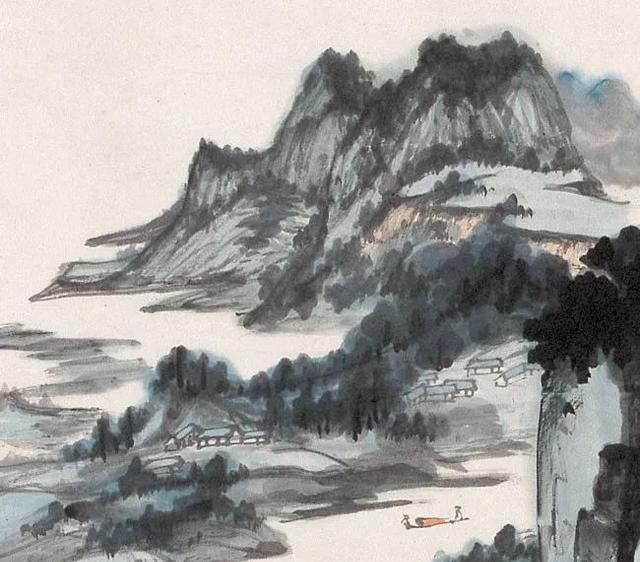  【张大千】观赏画|张大千《峡江劲波》