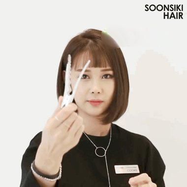 天热时短发扎起来，一样的漂亮！