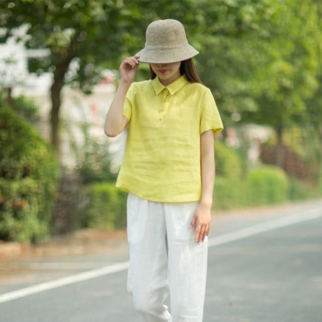清新亚麻文艺衫，清凉色，让简单和美好每天伴随你