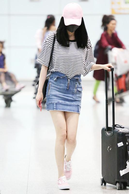 167的欧阳娜娜撞上167的杨幂，终于明白腿直和腿细哪个更重要了