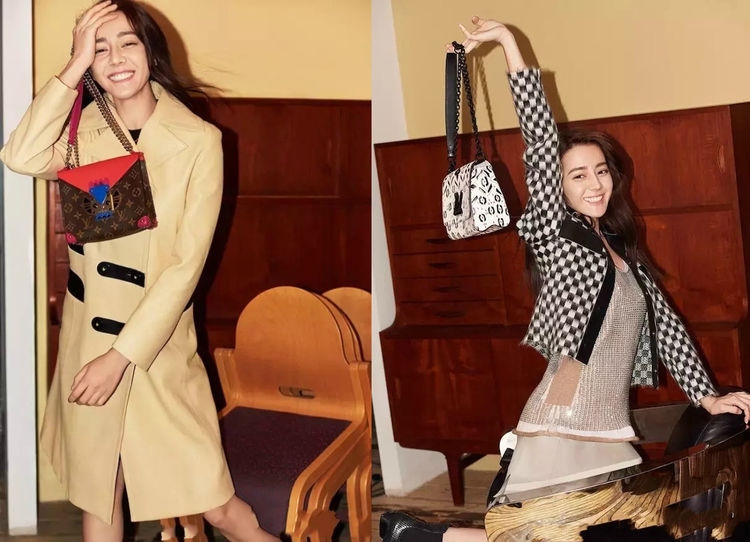 迪丽热巴穿高领连体超短裤显脸大，网友：这张脸简直不敢评价