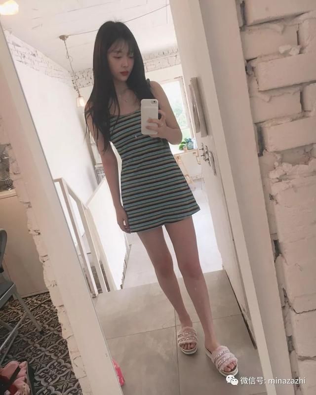 南韩神颜INS疯狂晒绿裙照 真实地美翻！和雪莉一起穿可甜可性感的