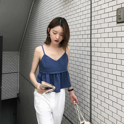 外穿吊带小背心，性感出街，凉爽一夏！