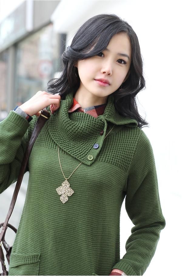 墨绿连衣裙，独树一帜的“女神”，穿出高回头率