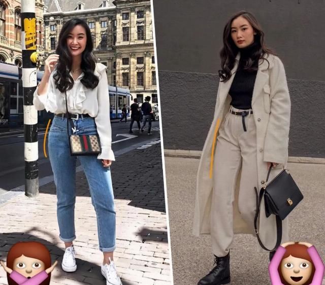 运动鞋■腿粗身高158cm，却靠穿搭增高10cm+！轻熟风的样板教材来了！，史上最省钱亚裔博主