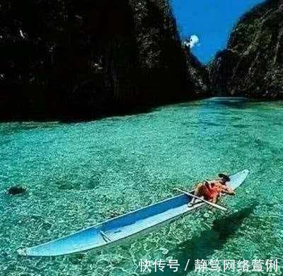 干净到可怕的湖, 100多米的湖底清晰可见, 船只犹如“飘”在空中