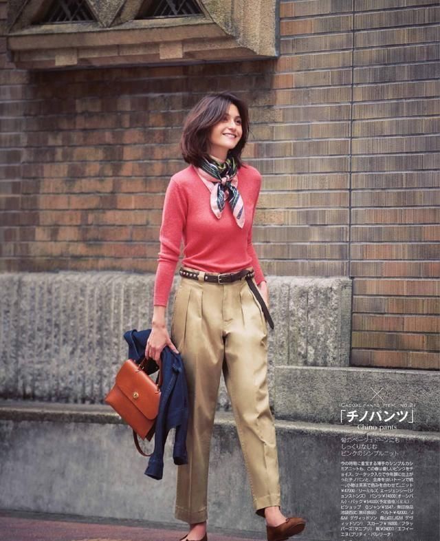  『小方巾』针织衫+丝巾，条纹衫+丝巾，春天最气质的穿搭套路！还时髦炸了！