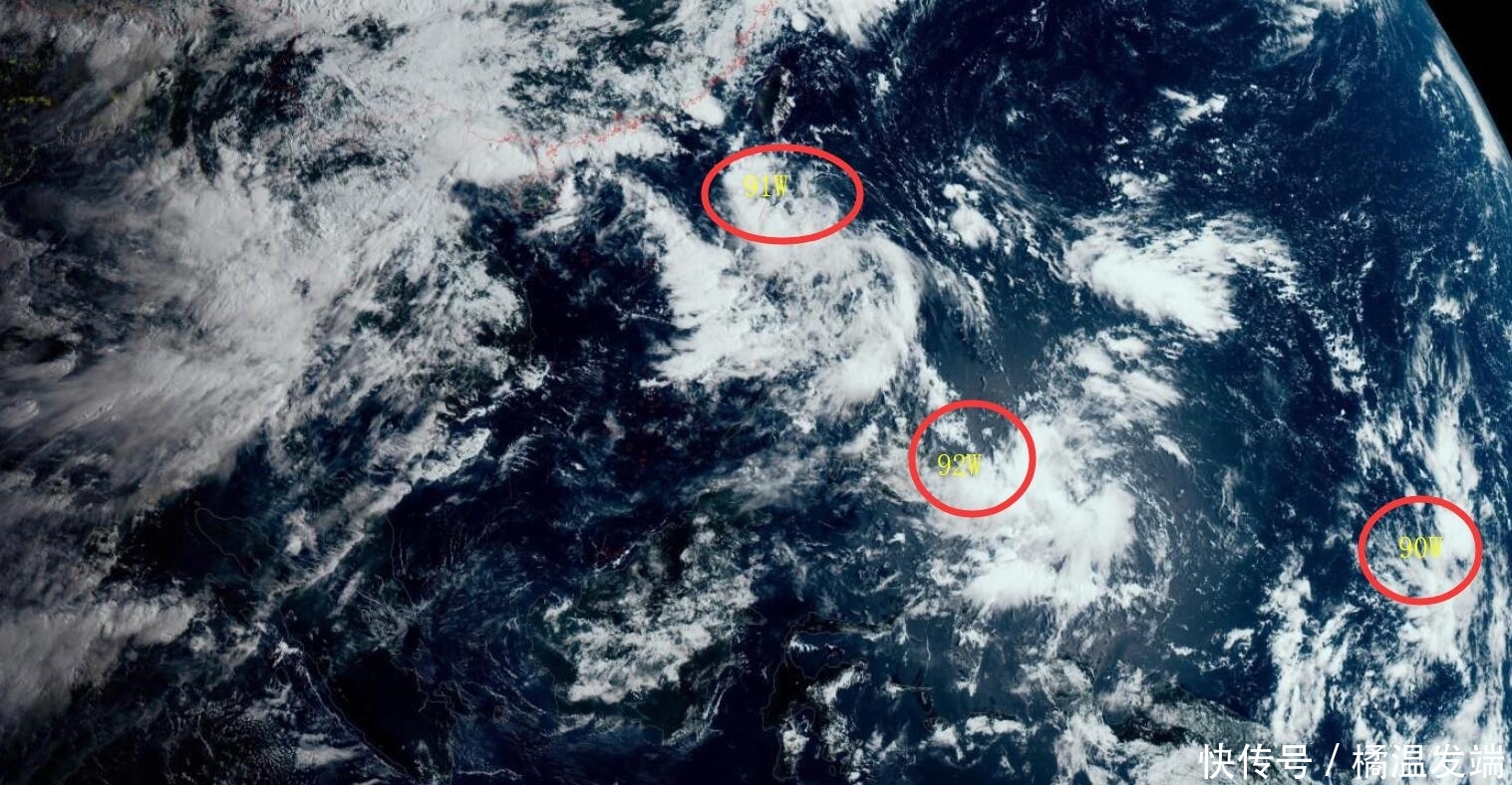  「胚胎」三台风胚胎酝酿！90W或是超强台风，91W进入南海，92W可