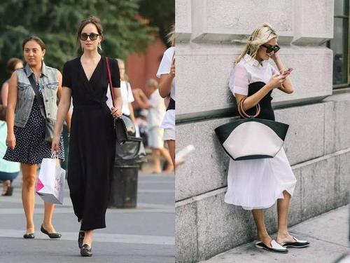 连衣裙除了搭高跟鞋,还能搭这几款平底鞋