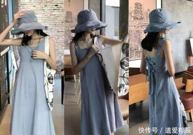 『设计』今夏很流行的灰蓝色连衣裙,选这5款穿,好看时髦兼备