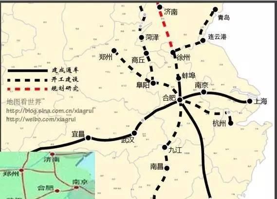  [客运专线]谁是中国最牛逼的高铁“米字型”城市？