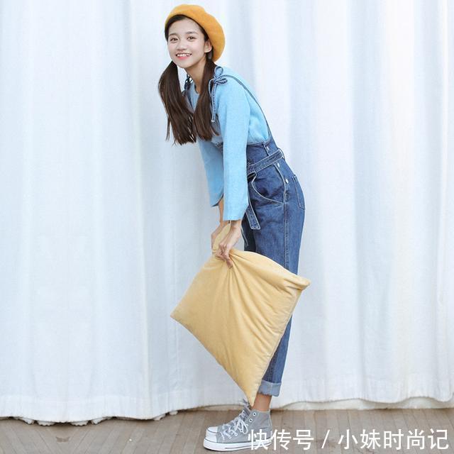#随时#腿长不够穿搭来凑,减龄又甜美的背带裤,随时让你萌化