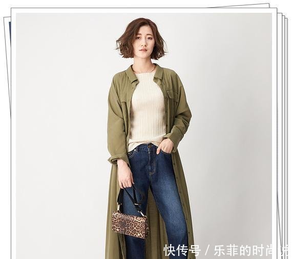 针织连衣@军绿色连衣裙完全不挑人!24种日系穿搭示范,放心享受春季时尚感