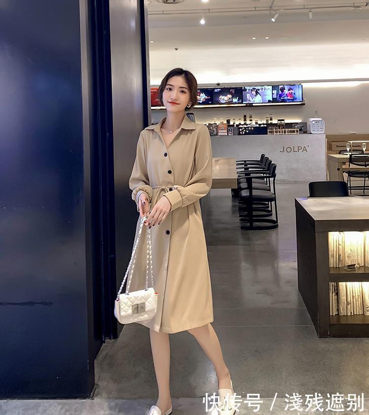 【显气质】春天穿衬衫连衣裙,干练不失女人味,复工上班与休闲逛街两不误