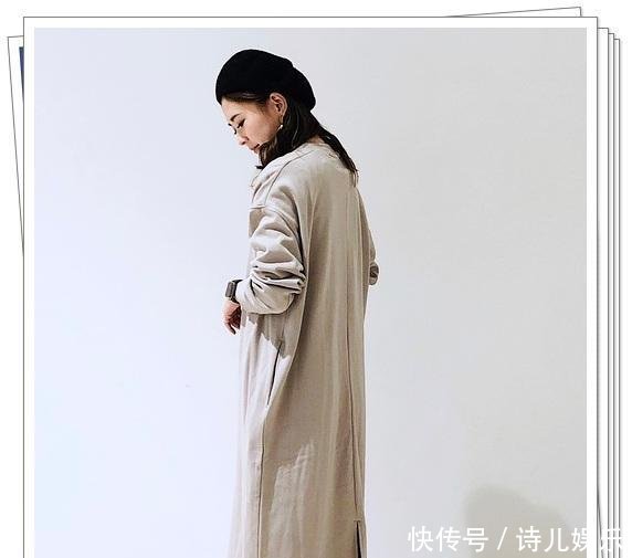  「春季造型」长款纯色连衣裙的春季穿搭look，新鲜的时尚日系风看你喜欢不