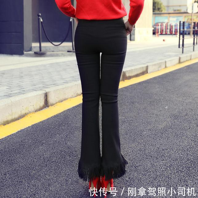  「精致」紧身喇叭裤时尚精致，完美修饰腿部曲线，腿粗妹子的福利！