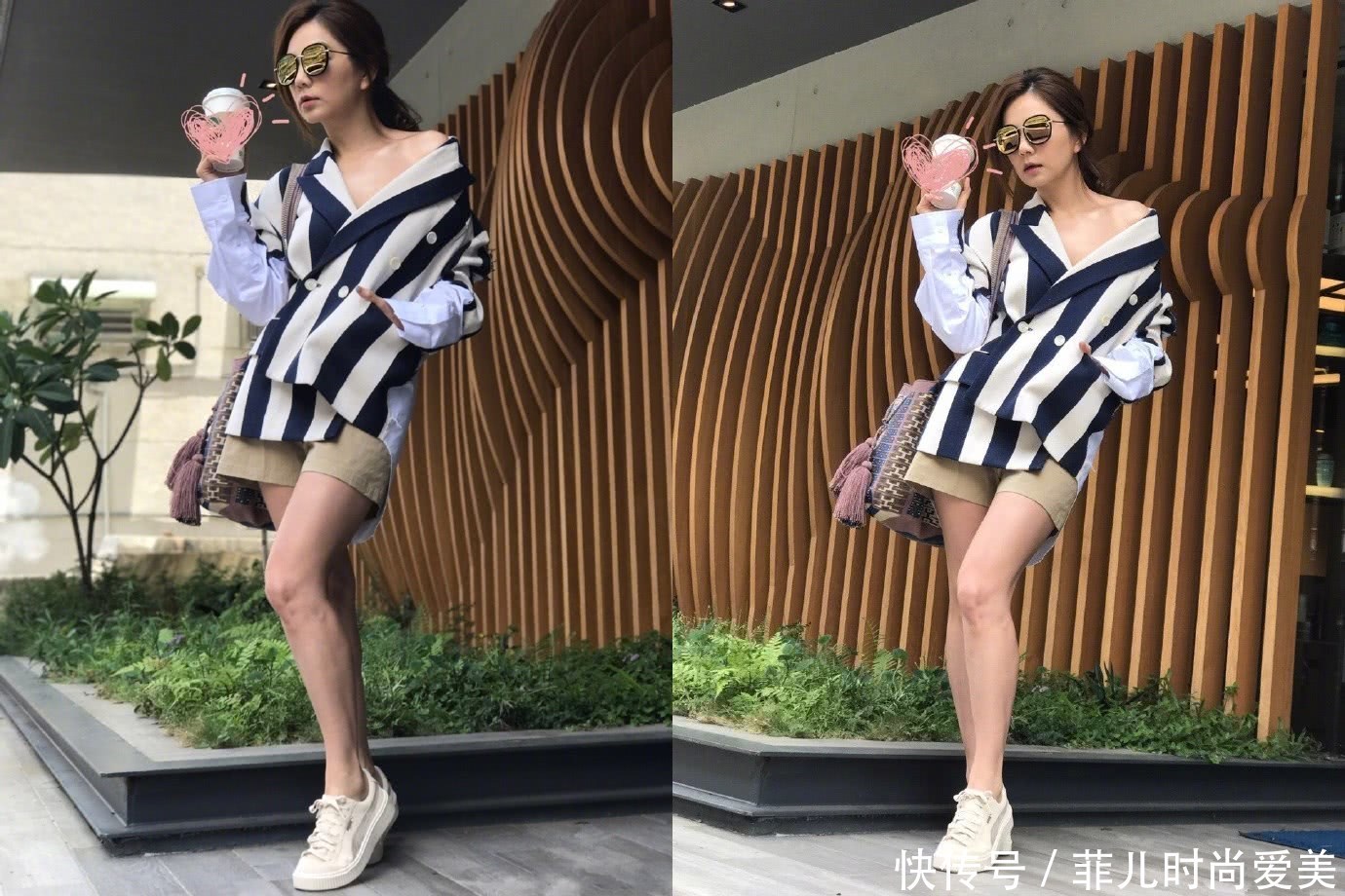 陈嘉桦真敢穿！全身上下只穿一件风衣，网友：田馥甄都没你敢穿！