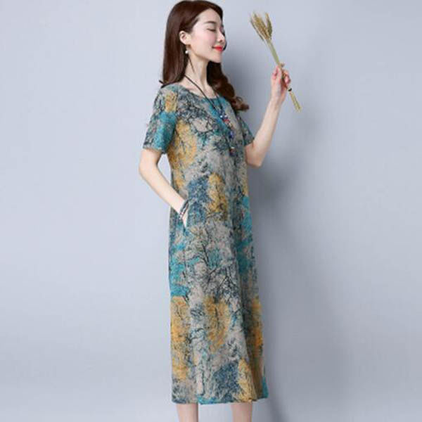 想做个文艺气息十足的女人，就来试试这几款棉麻连衣裙，气质十足