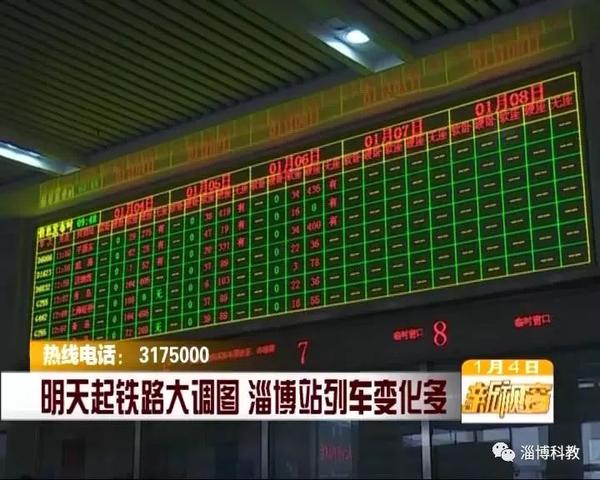 明天铁路调图，淄博两个火车站列车变化多!