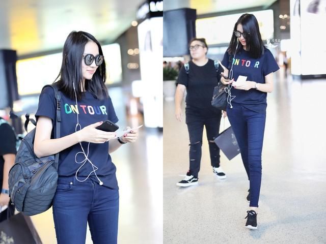 张梓琳穿两件套裙现身，抬手的瞬间好尴尬，网友：这样才惊艳！