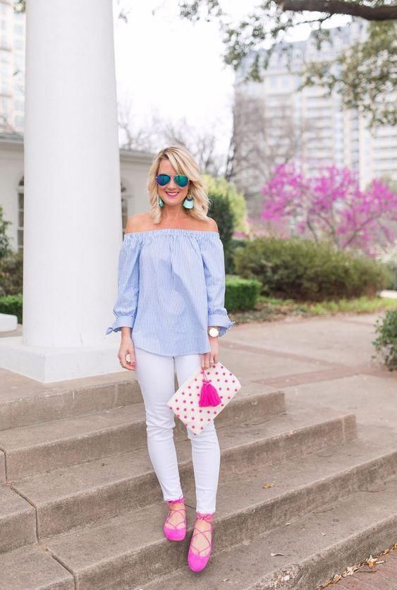 当每天想不到穿什么的时候,总有条白色牛仔裤拯救我的穿搭