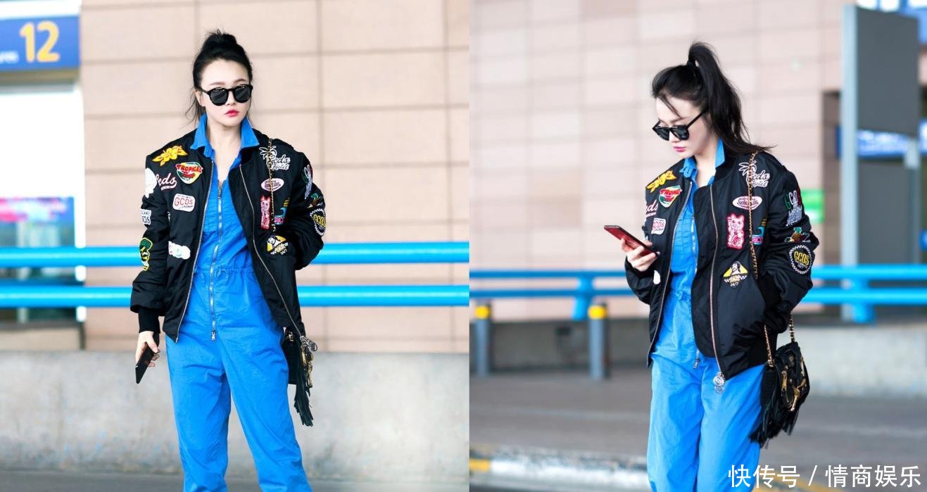 冉莹颖还真是时髦! 穿连体工装大秀好身材, 网友: 邹市明好幸福!