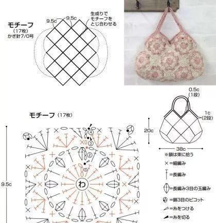  钩花：只要学会钩花片，各种各样的美包都不用买了，附钩织图解教程