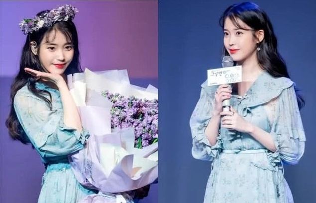  『色系』IU舞台造型如小仙女一般明艳动人，清新率真少女感十足