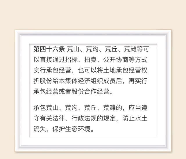  「承包」在农村，想知道荒山是否被人承包，只须看一物就能证实