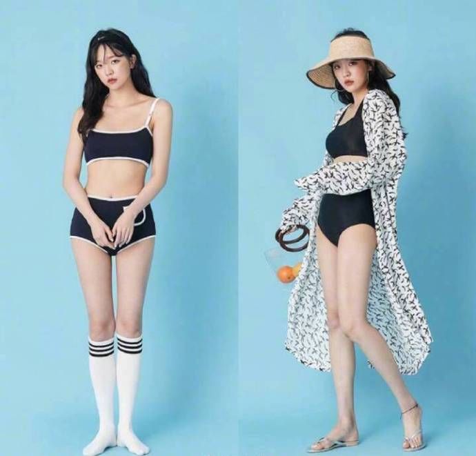 夏日海边度假性感泳装搭配