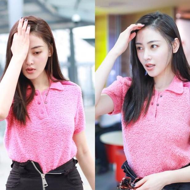 又见半拉链裤子,张天爱你这是跟李菲儿学的打扮吗?