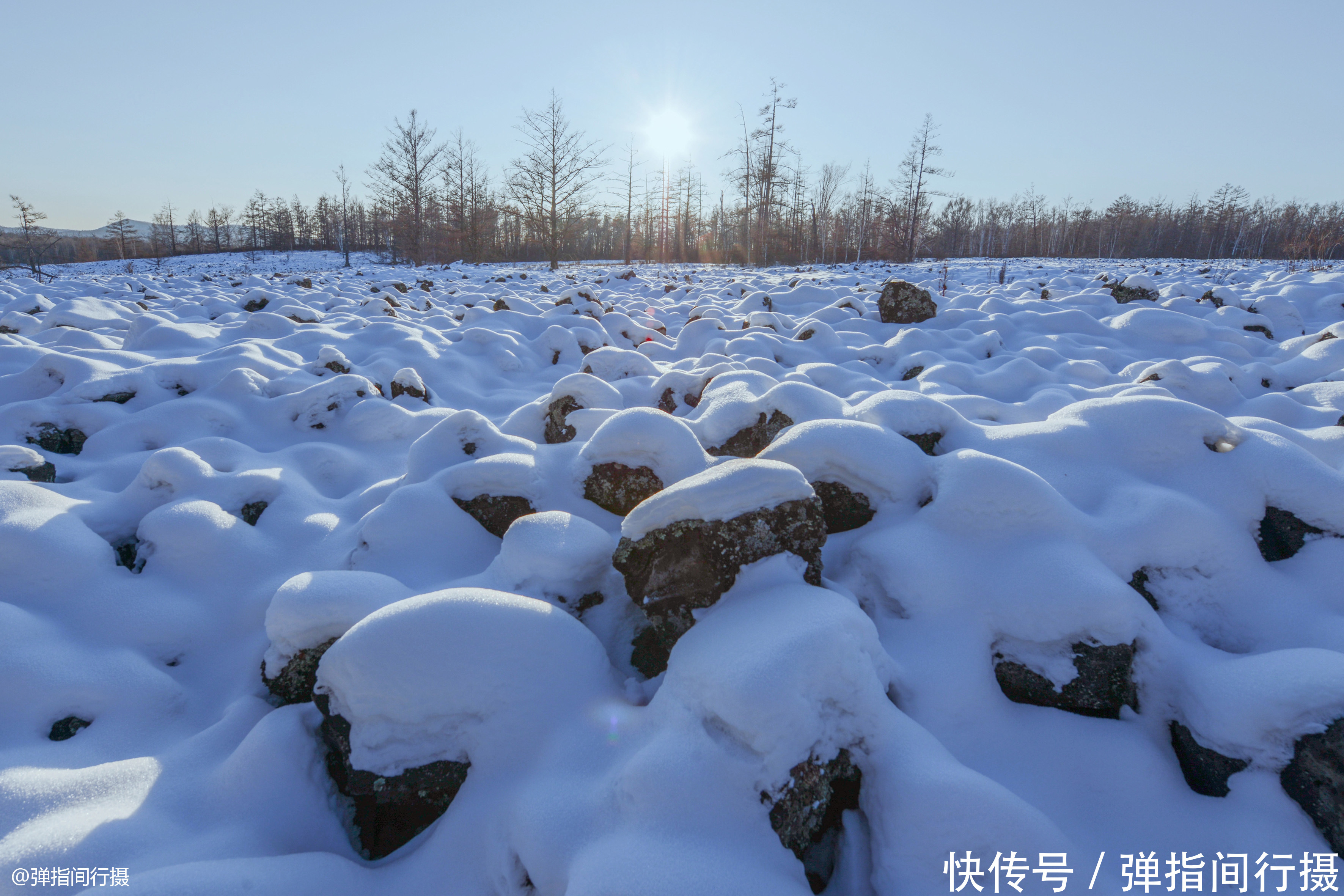 第一次在东北看到这种诡异雪景，你看像什么？南方游客：挺吓人