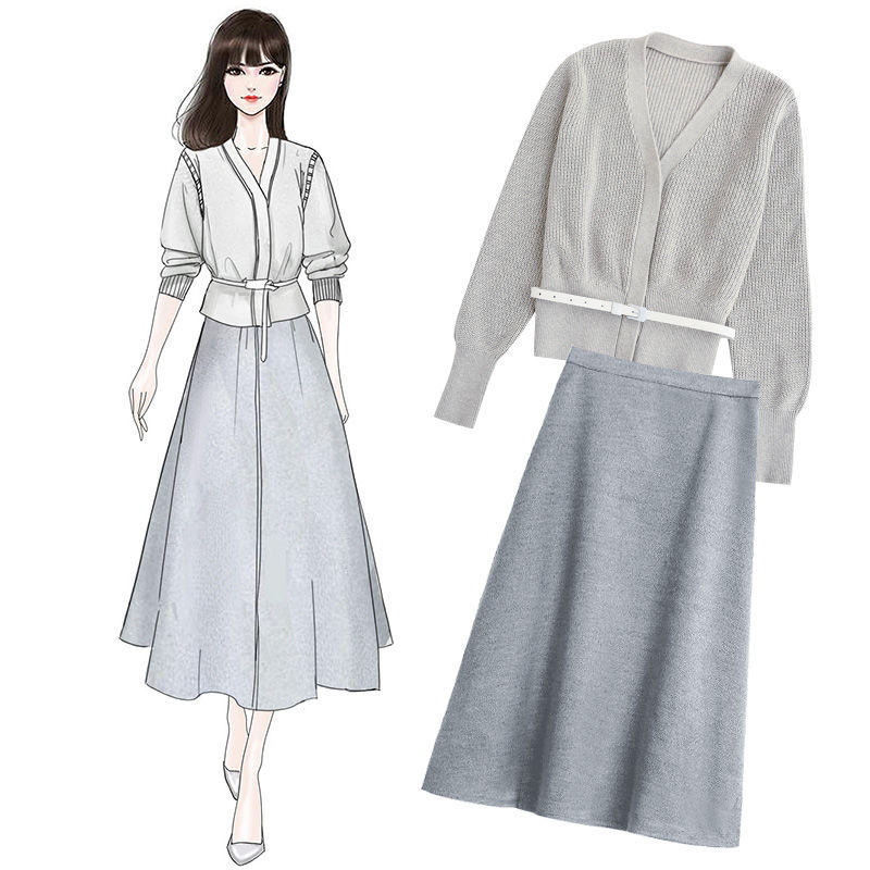 怪不得嫂嫂把旧裙子全扔了，今秋流行:晚晚风套装，洋气百搭美