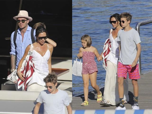 贝克汉姆一家出写真，贝嫂霸气，小七可爱，私服更出众！