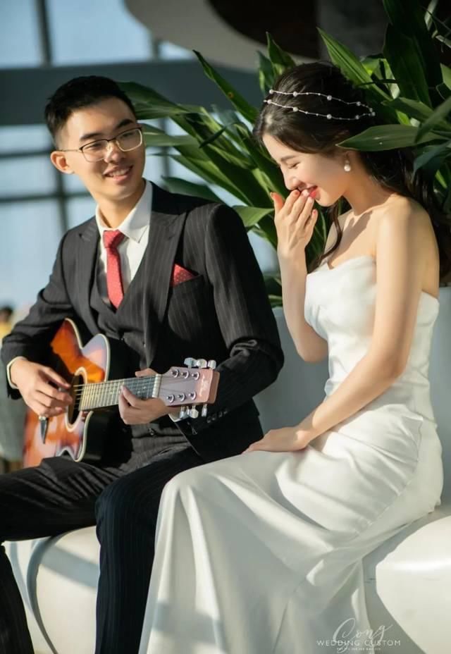 韩式■韩式简约婚礼,白色和绿色和他们的爱情一样,一拍即合!