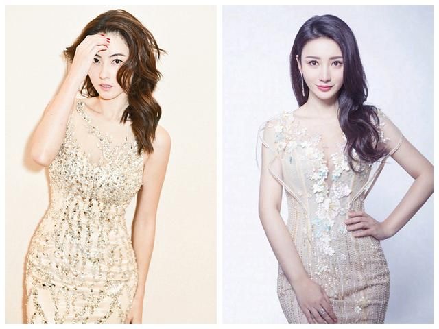 柳岩张柏芝都是80年出生的女星，同穿金色连衣裙，哪位女神更美?