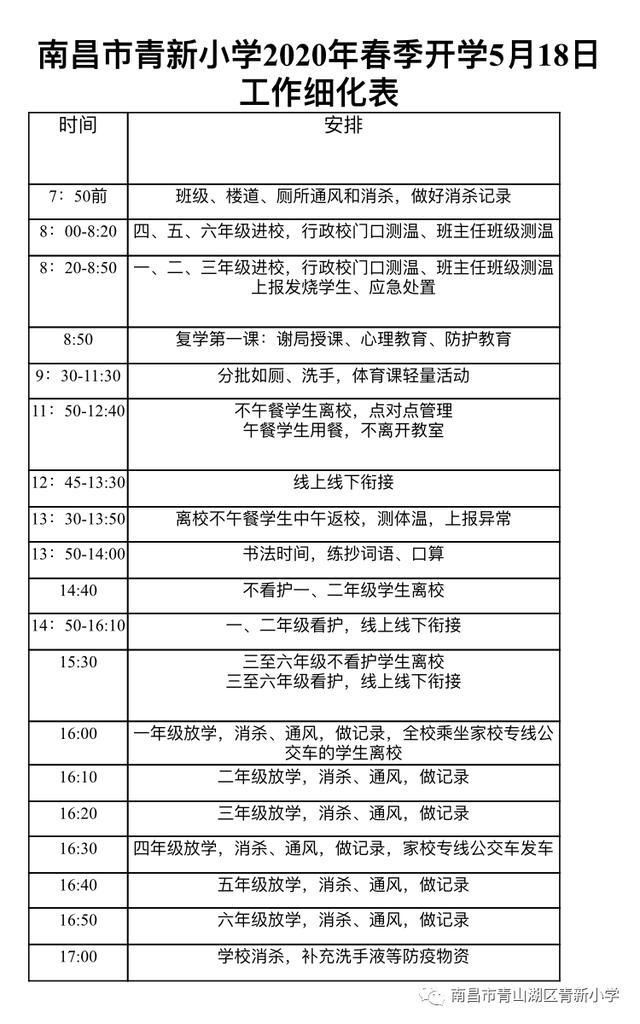 『最新』5月18日起执行!南昌多所学校最新发布