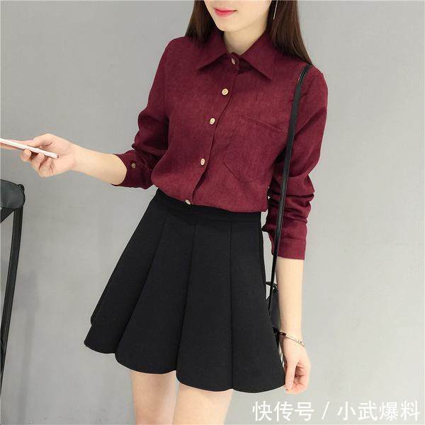 女人再笨也别穿打底裤 试试上衣+半身裙套装