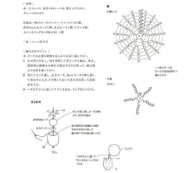  【饰品】一根细线钩织出来的蕾丝饰品，精巧细致，专门俘获少女心，附图解