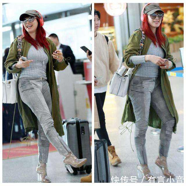 钟丽缇为赶时髦, 透明鞋里穿网袜, 邓文迪光着双脚轻松秒杀!