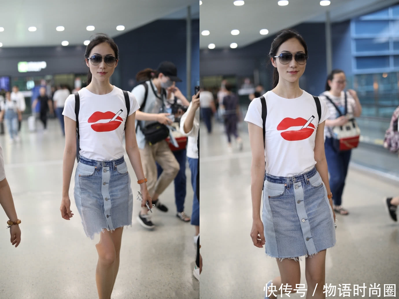 韩雪短裤穿得这么短，坐下来的瞬间好尴尬！好歹也拿块布遮一遮吧