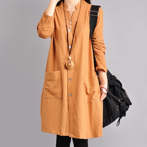 别傻傻穿打底裤了!今秋流行棉麻裙+平鞋，适合45-60岁女人