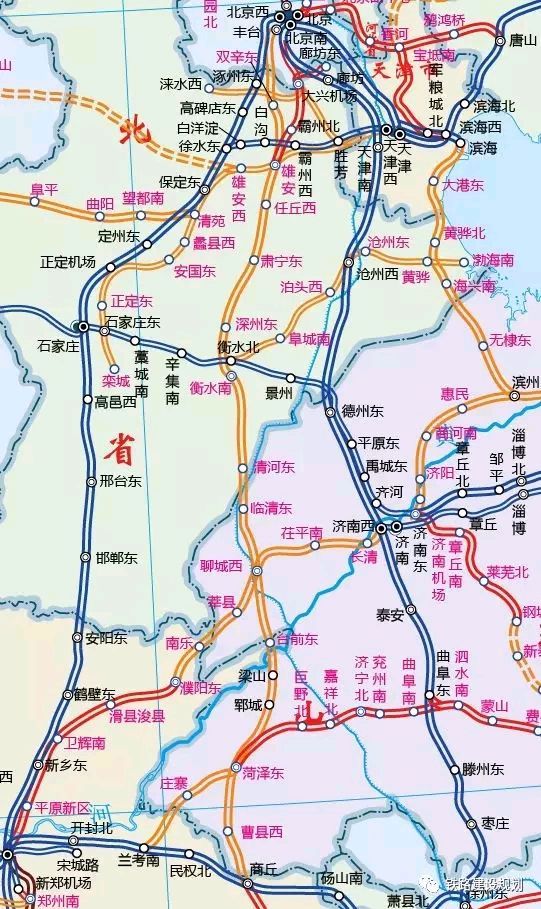 京雄商高铁设站及路线走向图（卫星地图版）
