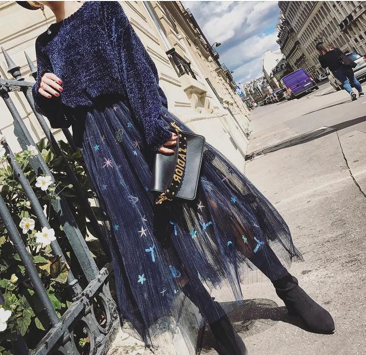 今秋一定要穿纱网裙,太美了!一个转身都让人忘了呼吸!仙气十足