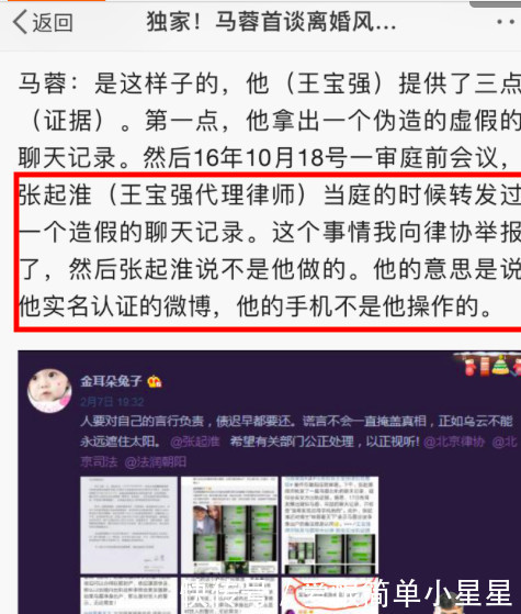 被马蓉投诉伪造聊天记录，王宝强律师终于回应：手机不是本人操作