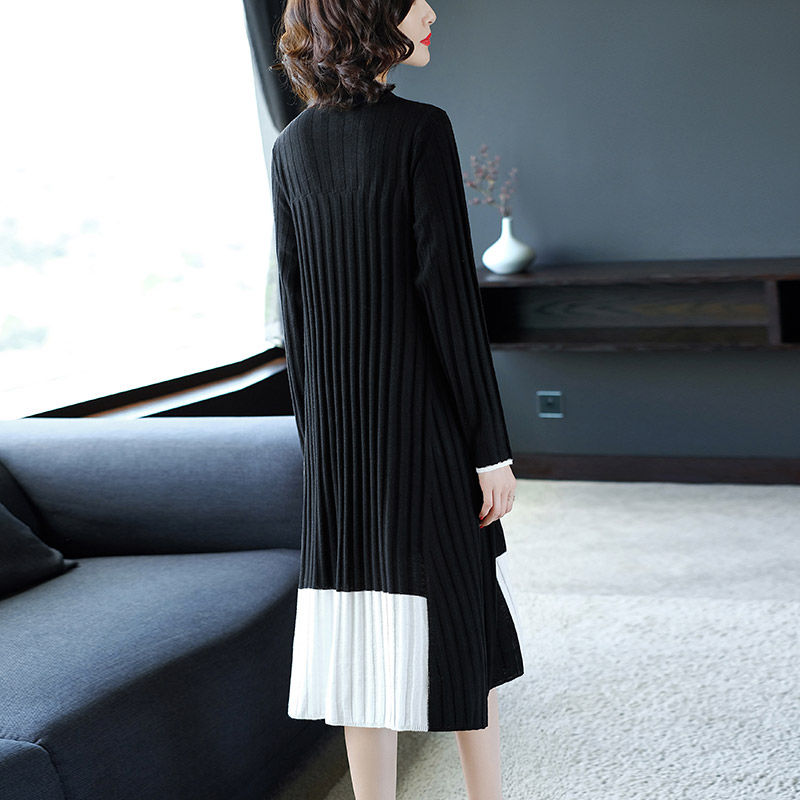 腰粗腿粗屁股大的女人，秋天就适合穿针织连衣裙，遮肉还优雅大方