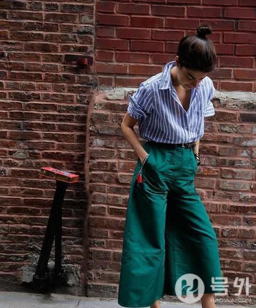 穿衣阔腿裤的夏日穿搭，这样穿准没错！