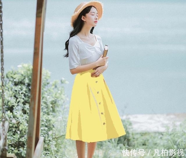 『仙子茜茜』理想春季穿搭,明黄色的裙子怎么搭好看?这样穿青春靓丽太明媚