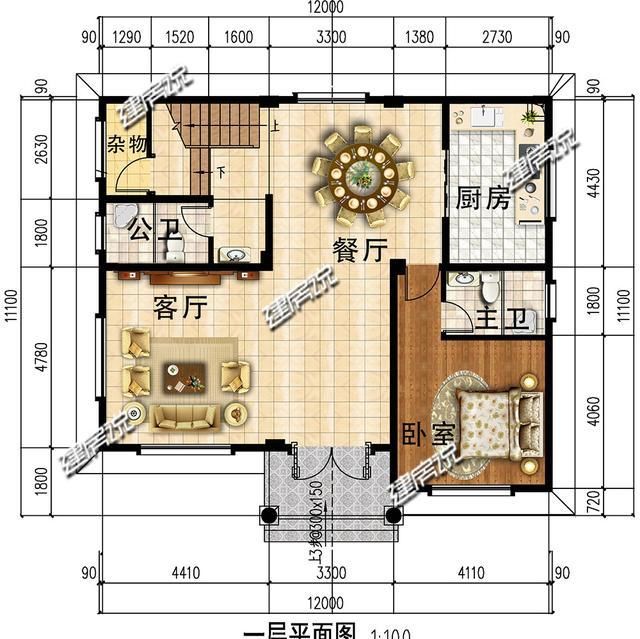  #排队#3款占地120平的别墅，30多万建，村里人都排队上门找你要图纸