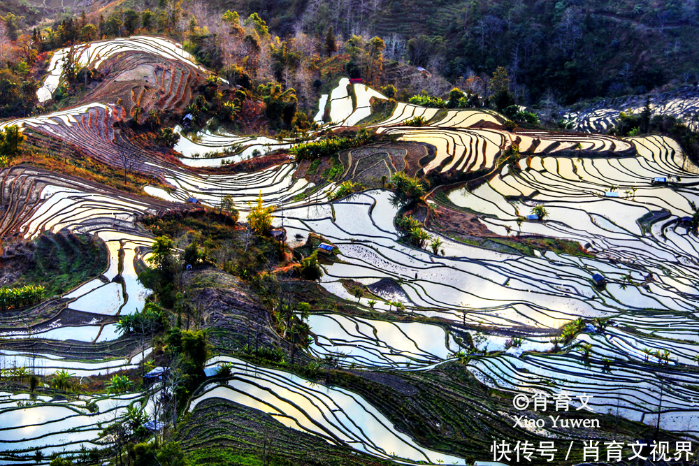 元阳梯田，有17多万亩，被命名为绿水青山就是金山银山实践基地